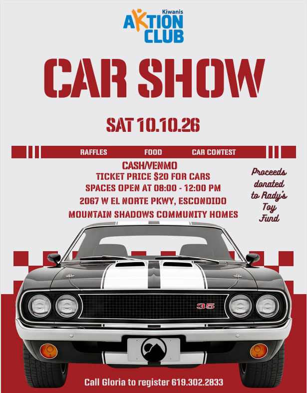 Vintage muscle car front on car show poster