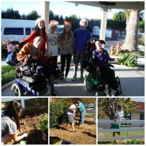 A collage of students interacting at the Foundation